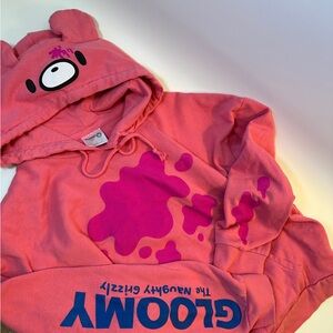 Gloomy Bear The Naughty Grizzly 3D Ears Girls Hoodie Juniors‎ Large Hot Topic